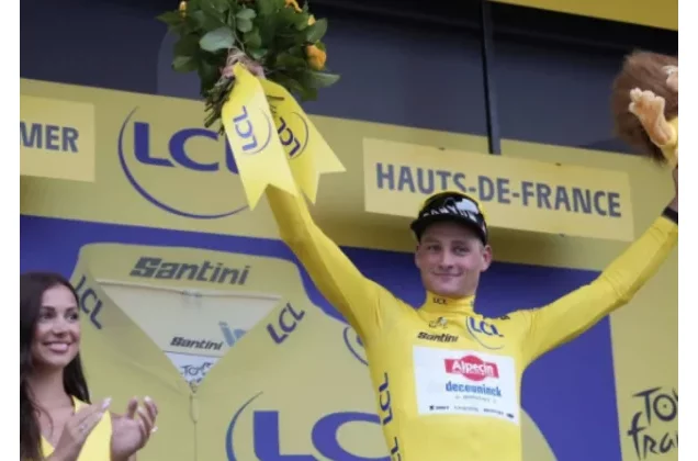 Tour de France 2025-2è étape : Mathieu van der Poel termine devant Tadej Pogacar et Jonas Vingegaard