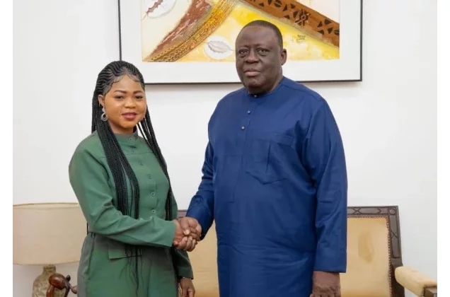 Bénin : Anna Fambo reçue par le président de l'Assemblée nationale Louis Vlavonou