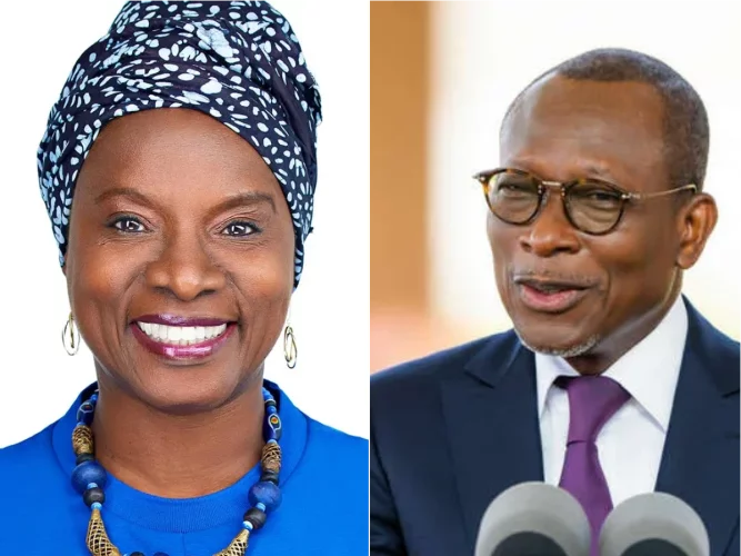 Angélique Kidjo et Patrice Talon