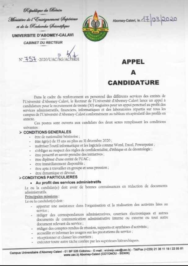 Voici le communiqué