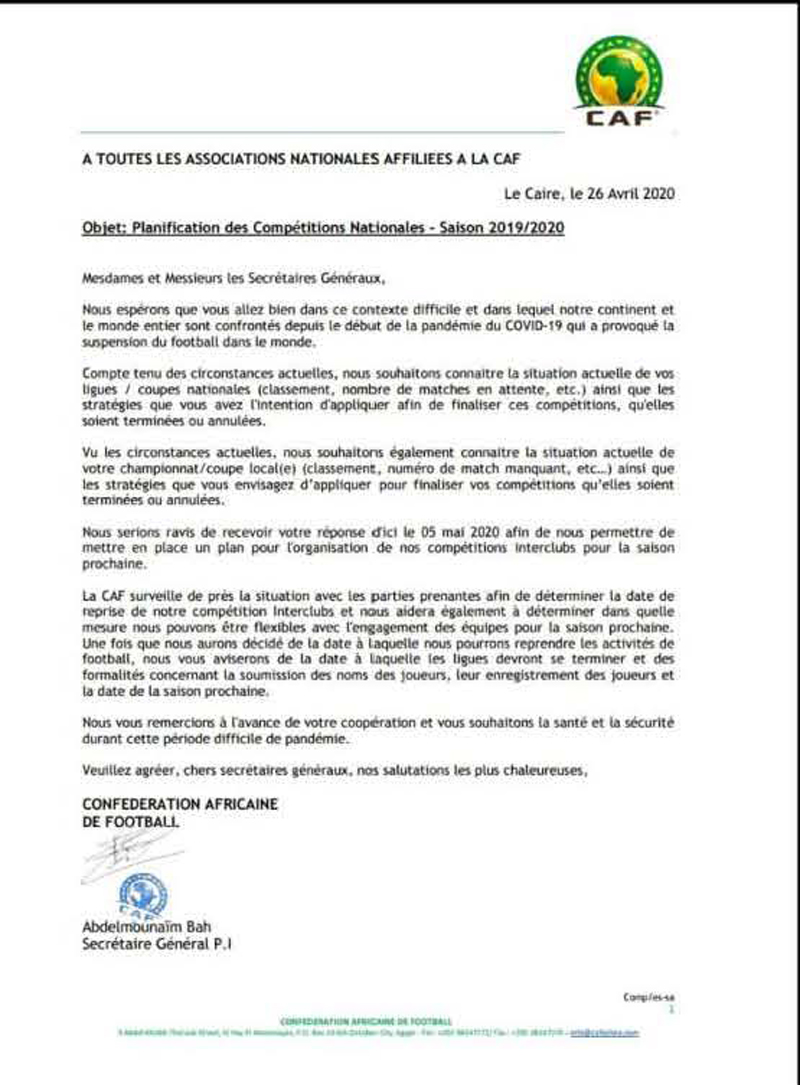 La lettre de la Caf