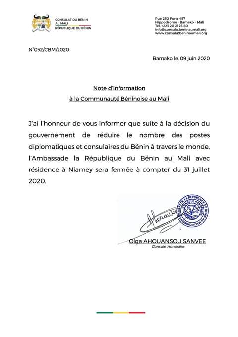 Voici le communiqué