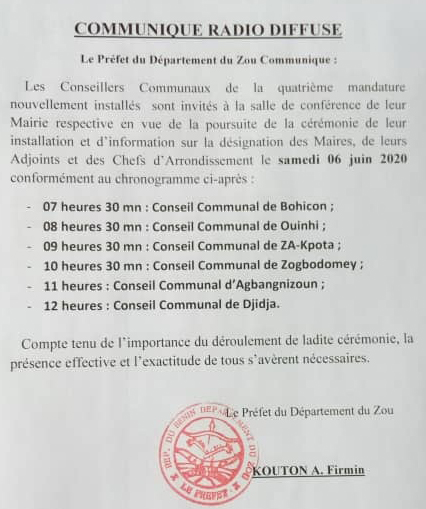 voici le communiqué voici le communiqué