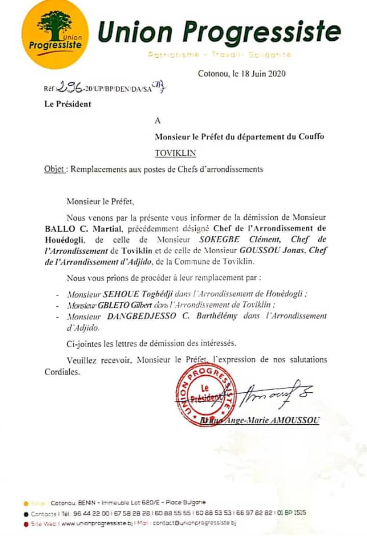Voici la correspondance
