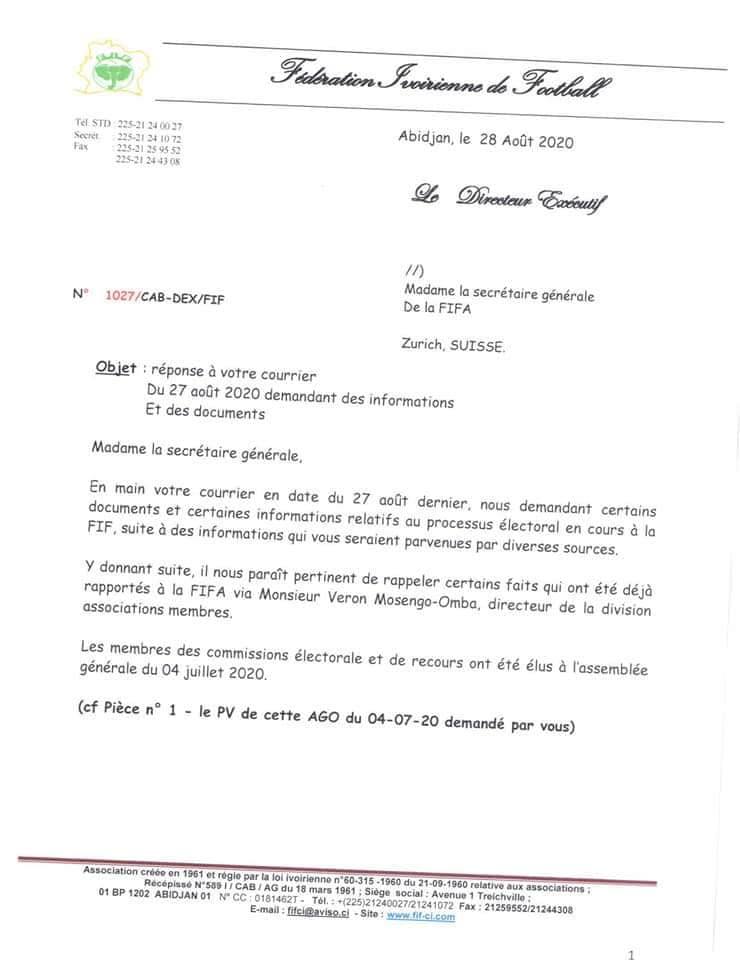 la lettre de Sidy Diallo