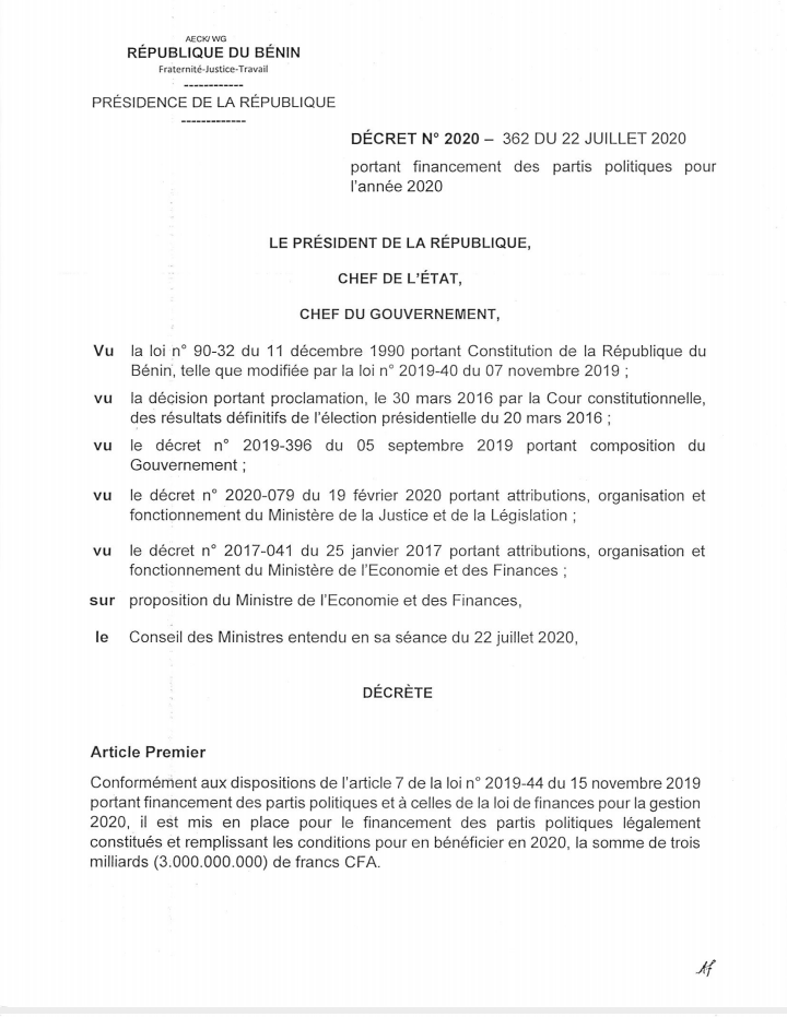 voici le décret