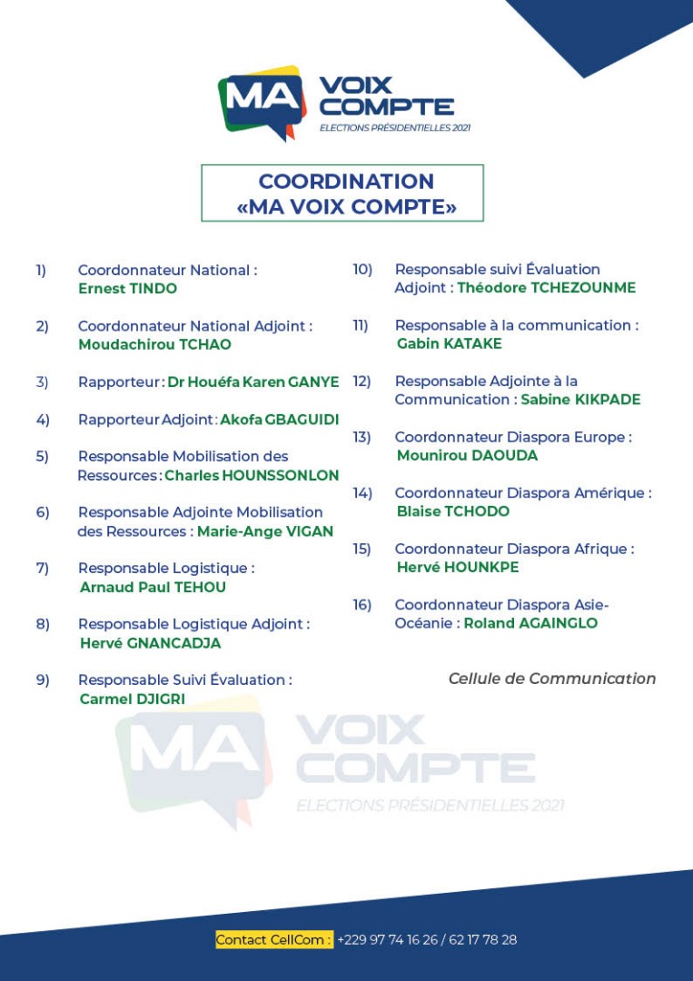 Voici les membres de l'équipe de la coordination