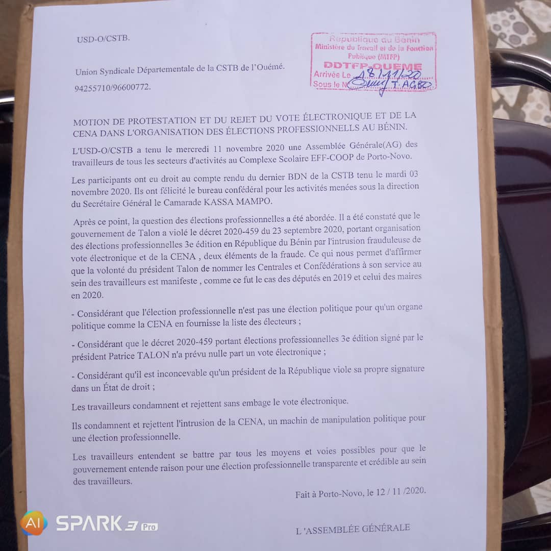 voici la motion