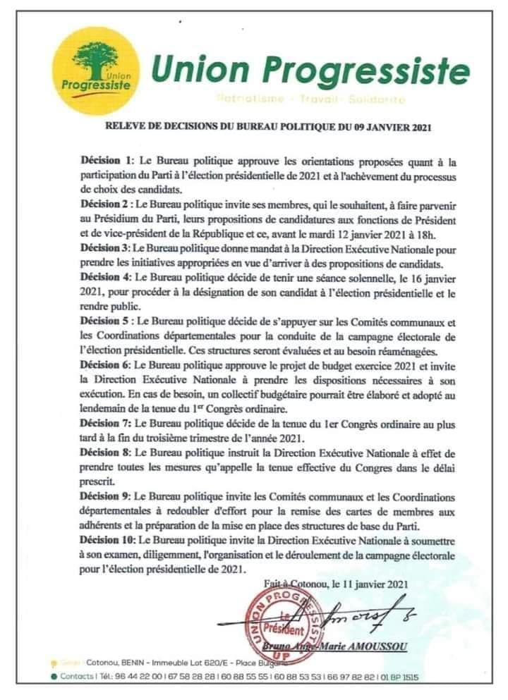 Voici le communiqué Voici le communiqué