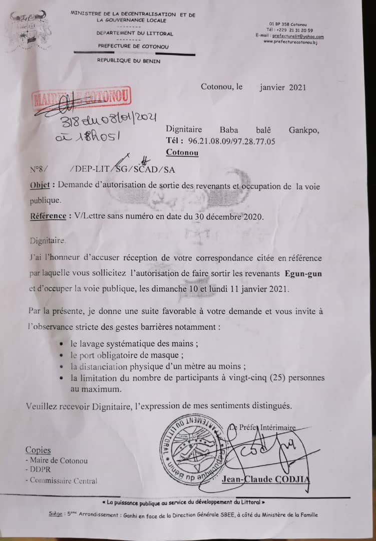 Voici la correspondance