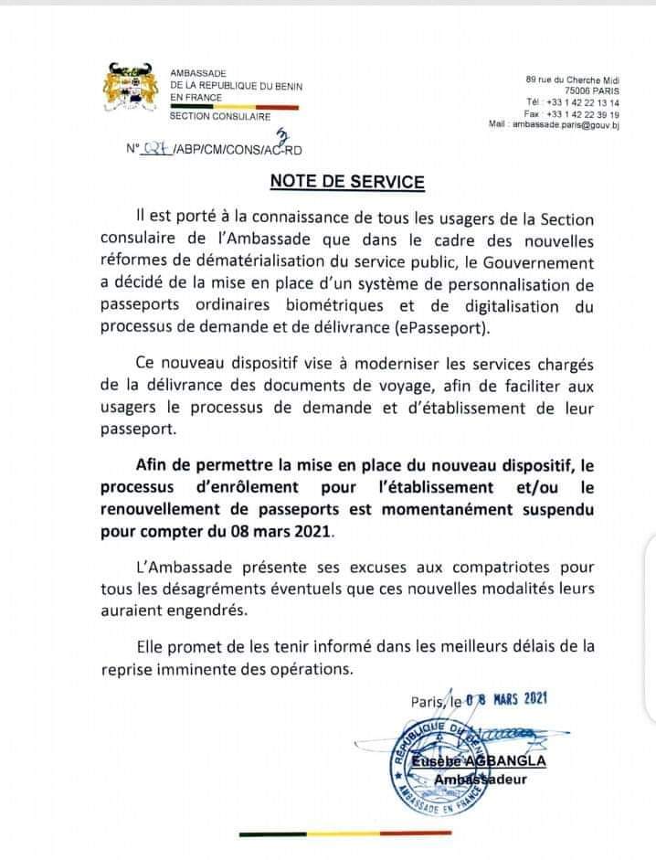Voici la note