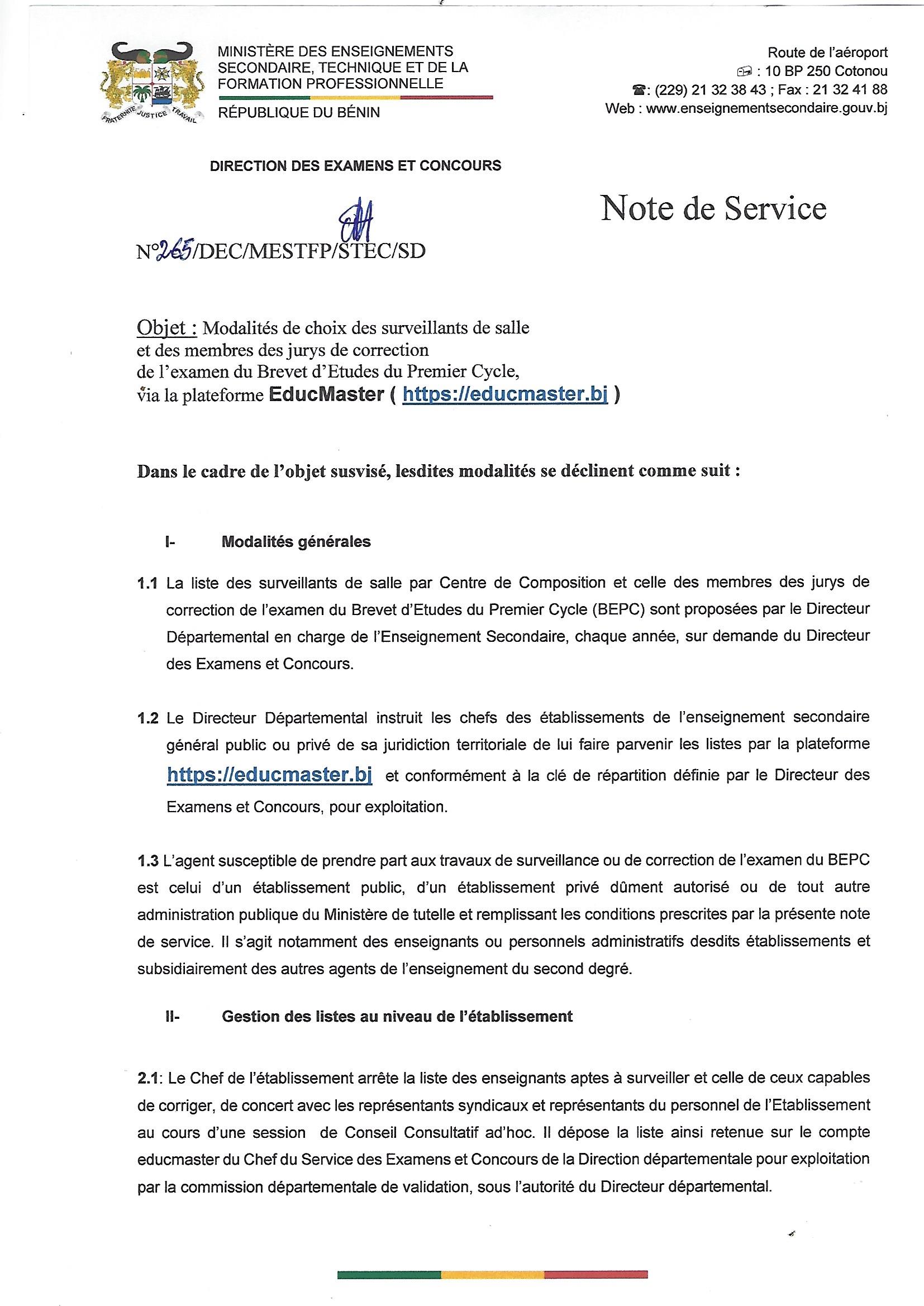 Voici le communiqué Voici le communiqué