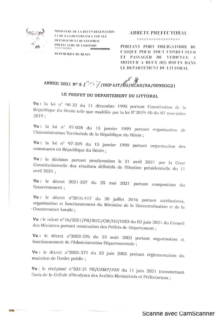 Voir l'arrêté du préfet Voir l'arrêté du préfet