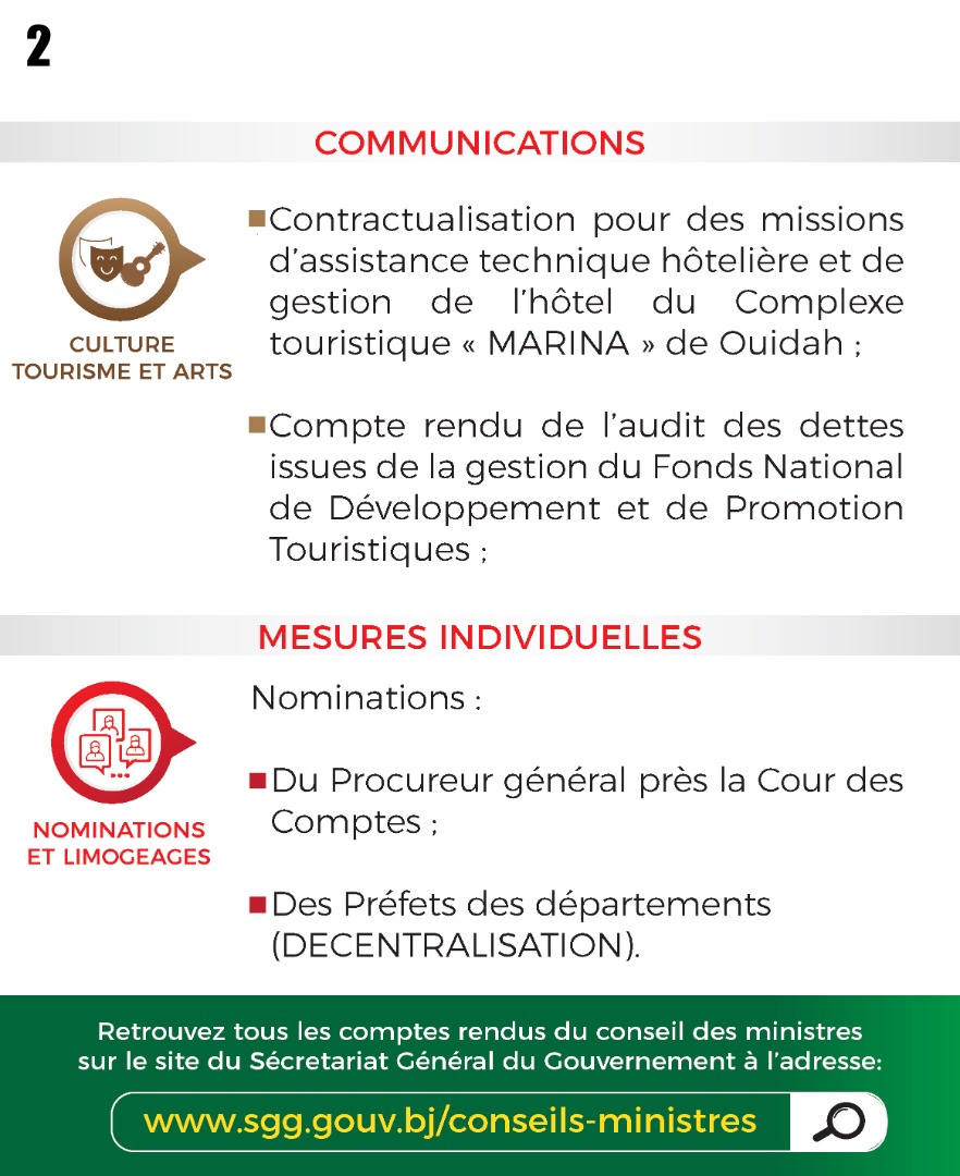 Suite des décisions