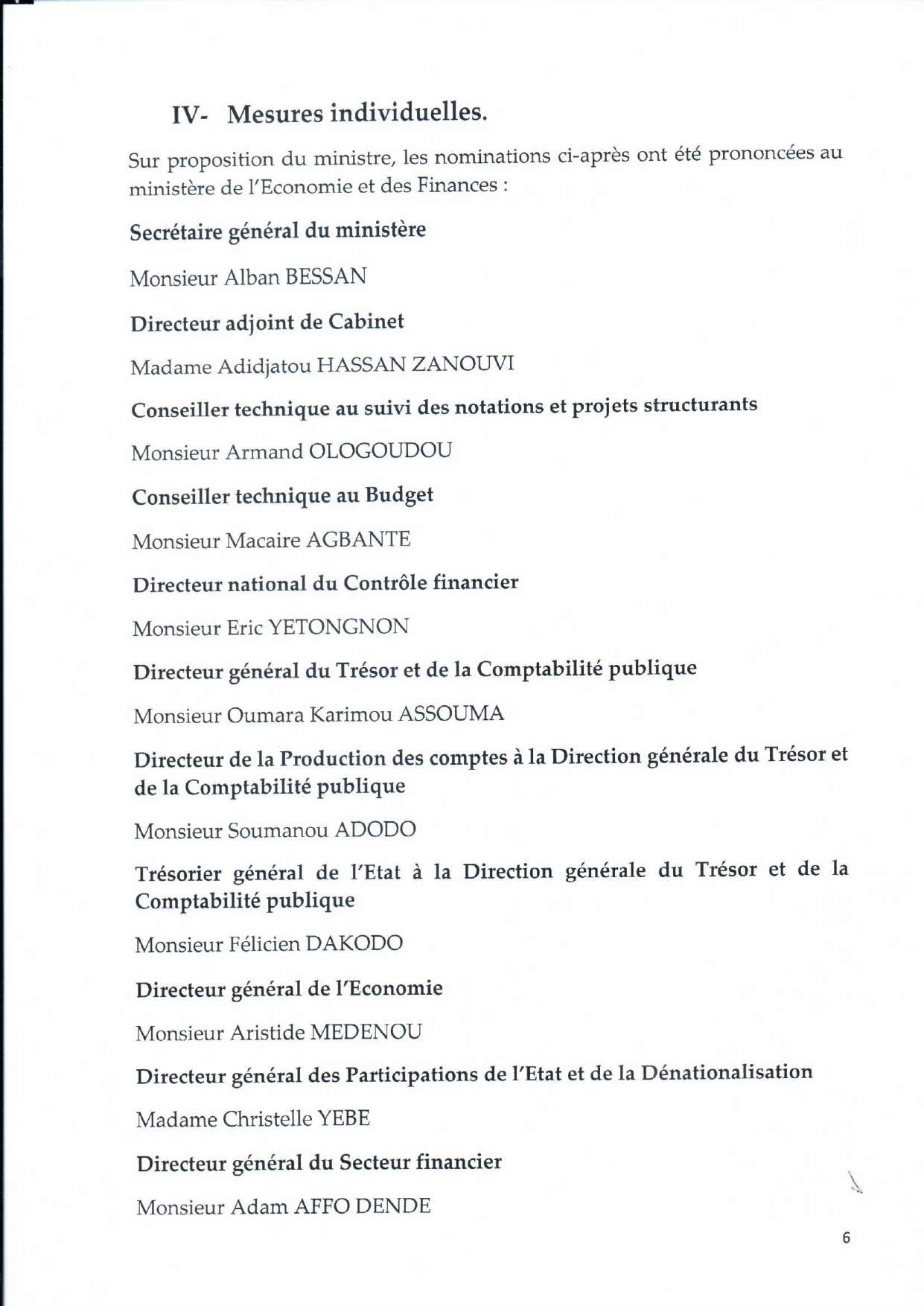 les nominations