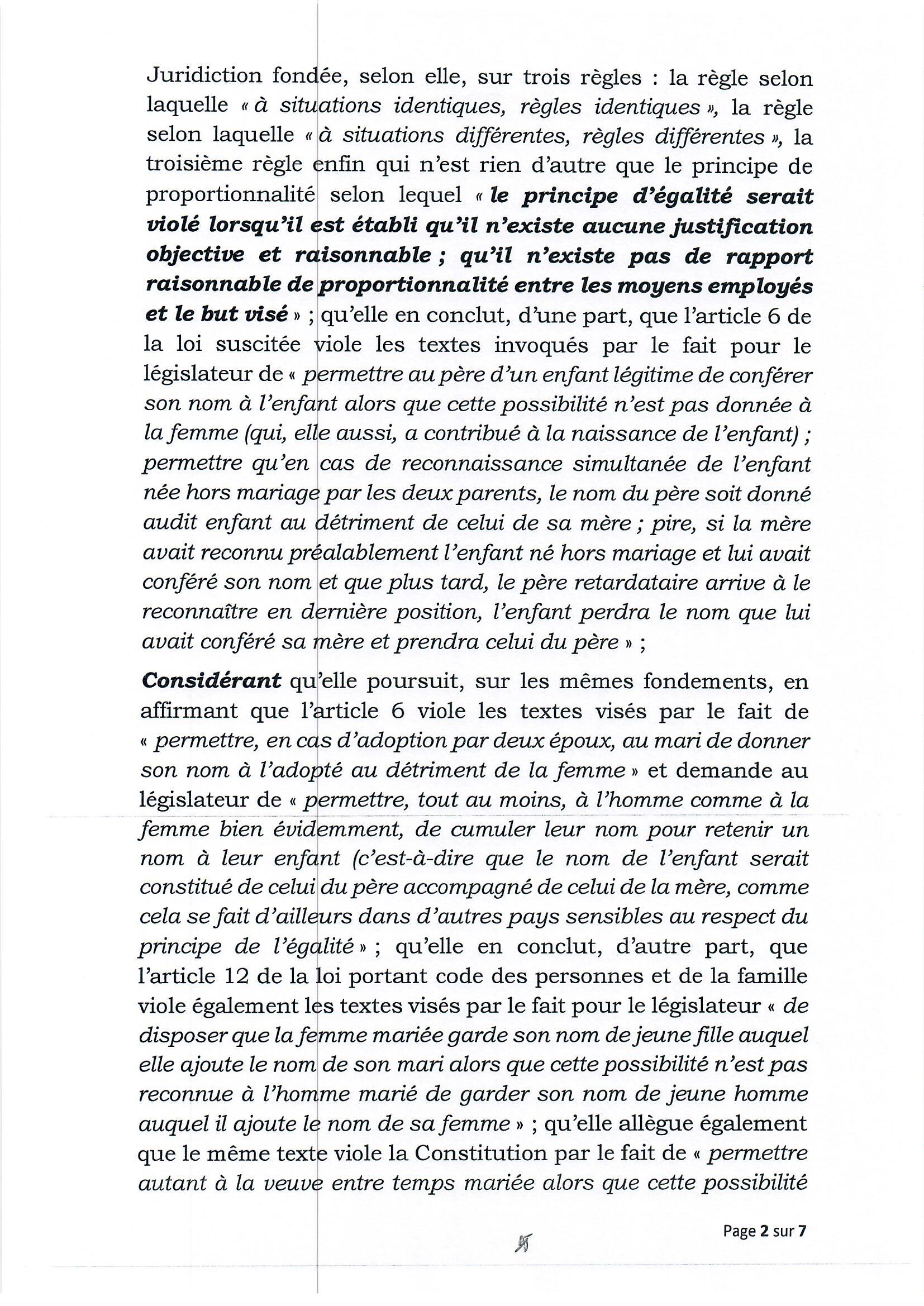 la suite de...