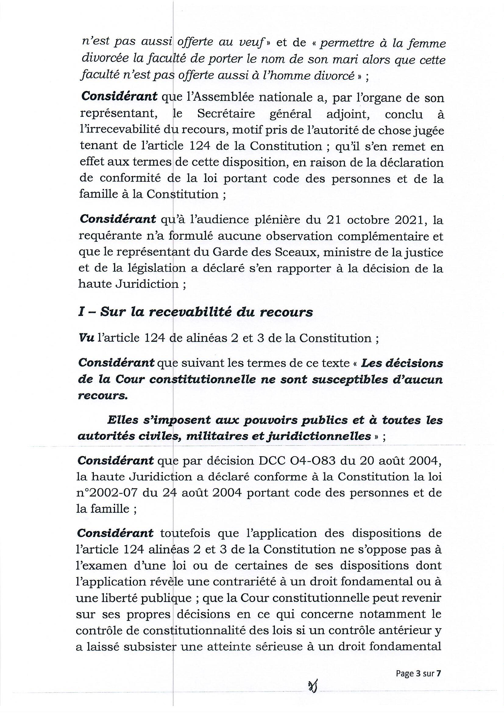 la suite de...