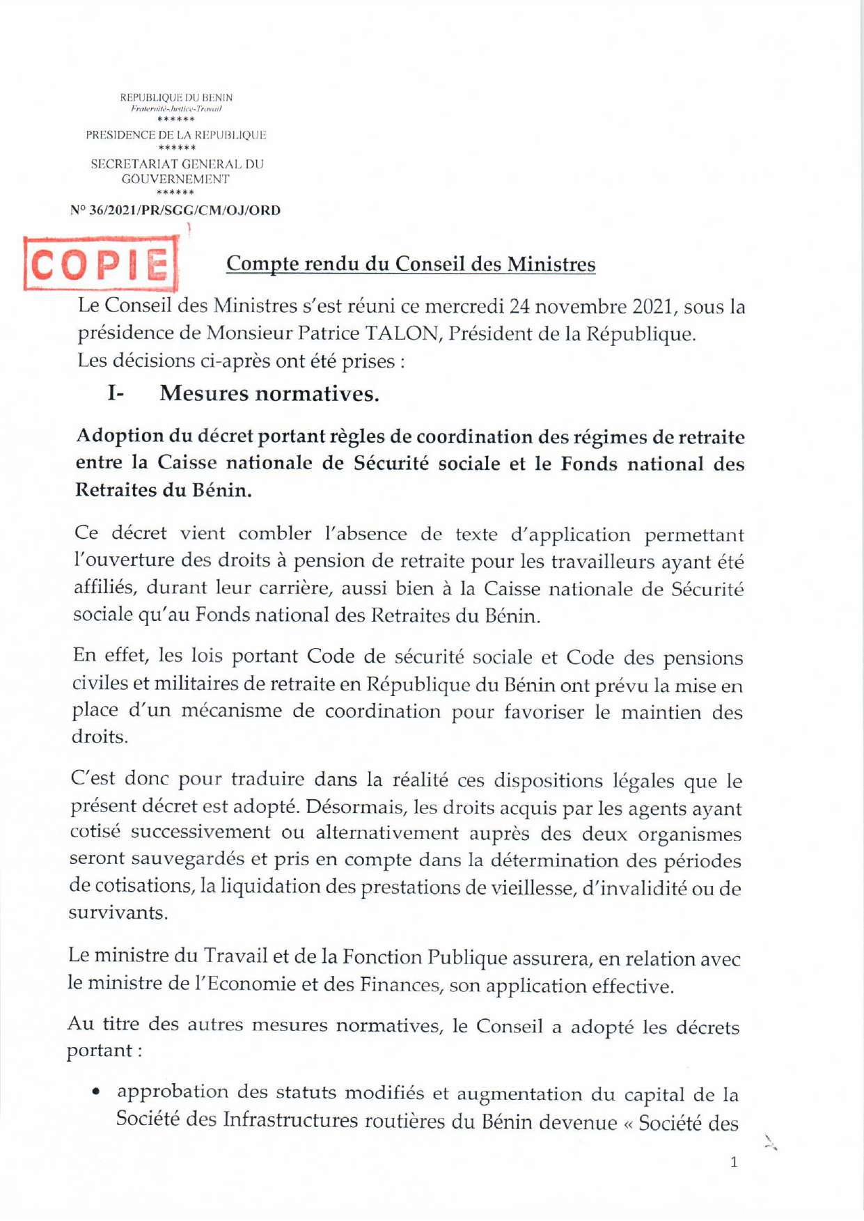 voici le compte rendu