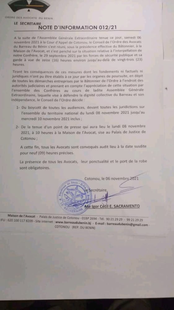 voici la déclaration