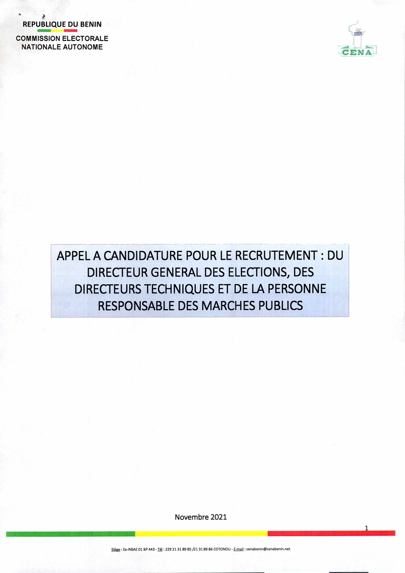 Voici le communiqué