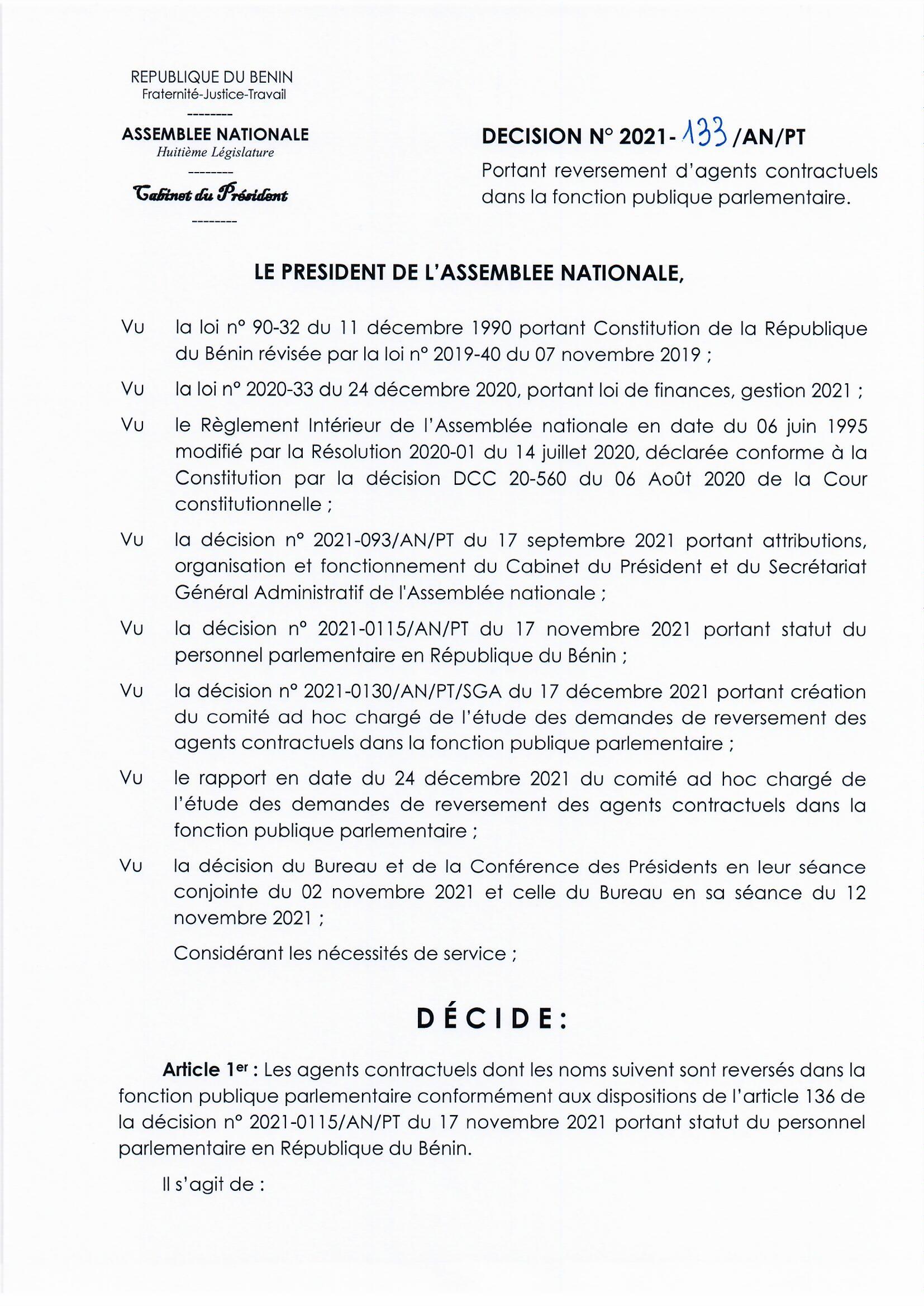 Voici la décision Voici la décision