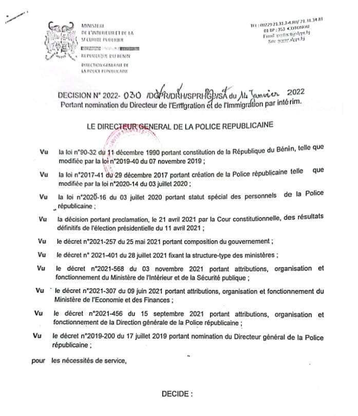 Voici la note