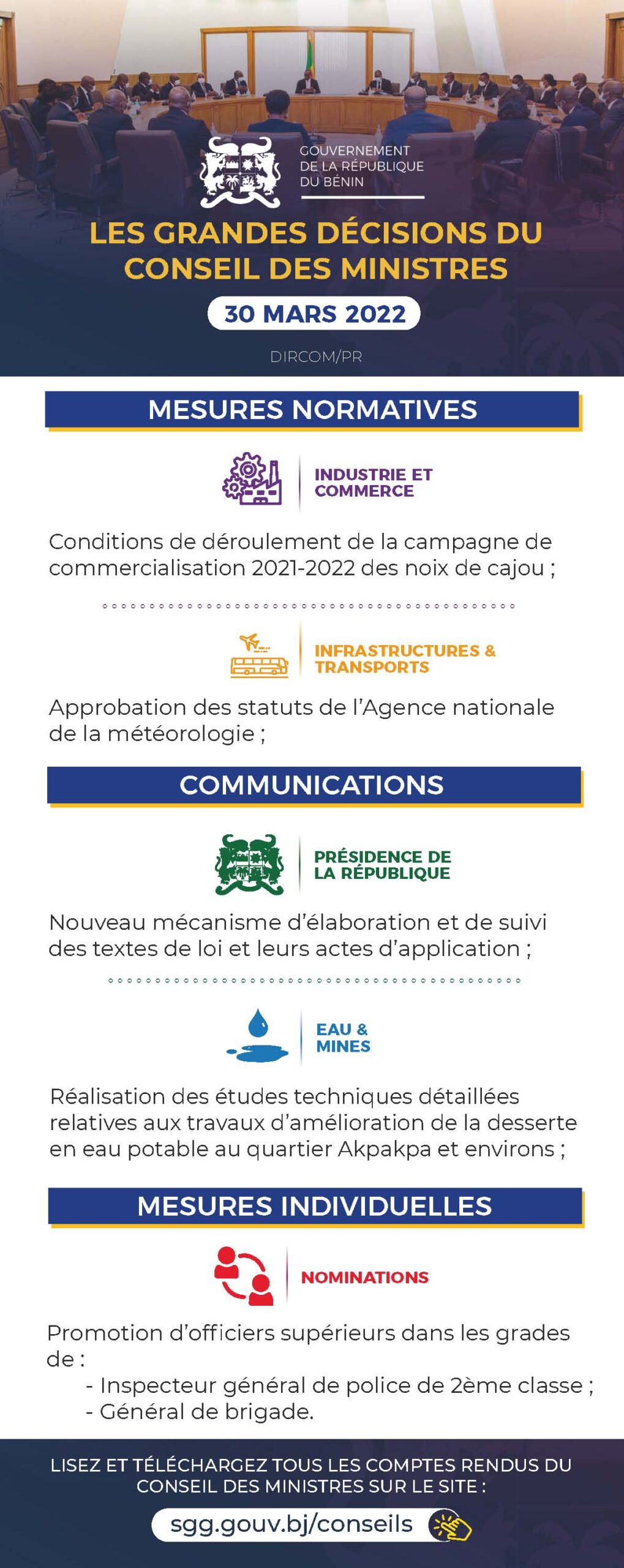 voici les grandes décisions