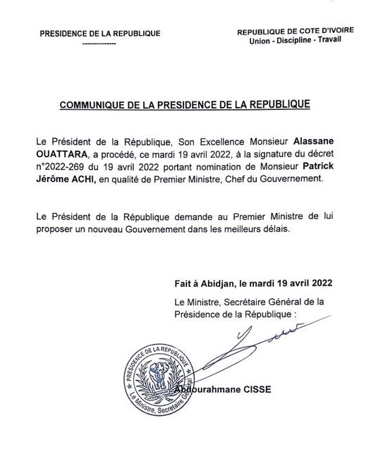voici le décret