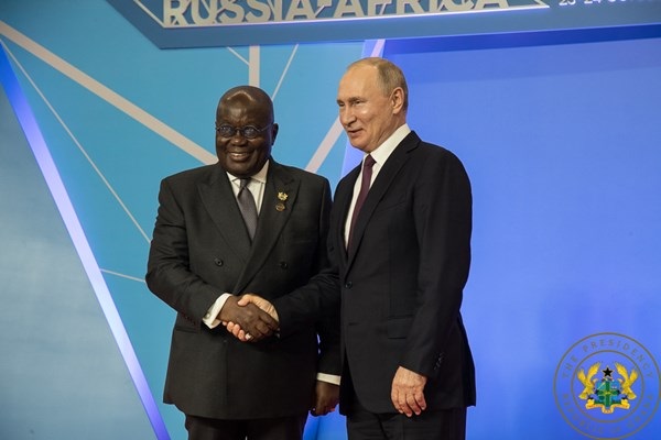 Ghana : Vladimir Poutine écrit au président Ghanéen  Nana Akufo-Addo