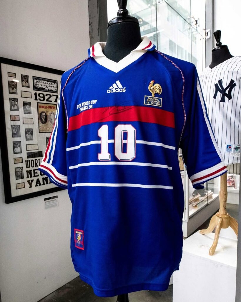 Le maillot porté par Zizou lors de la coupe du monde