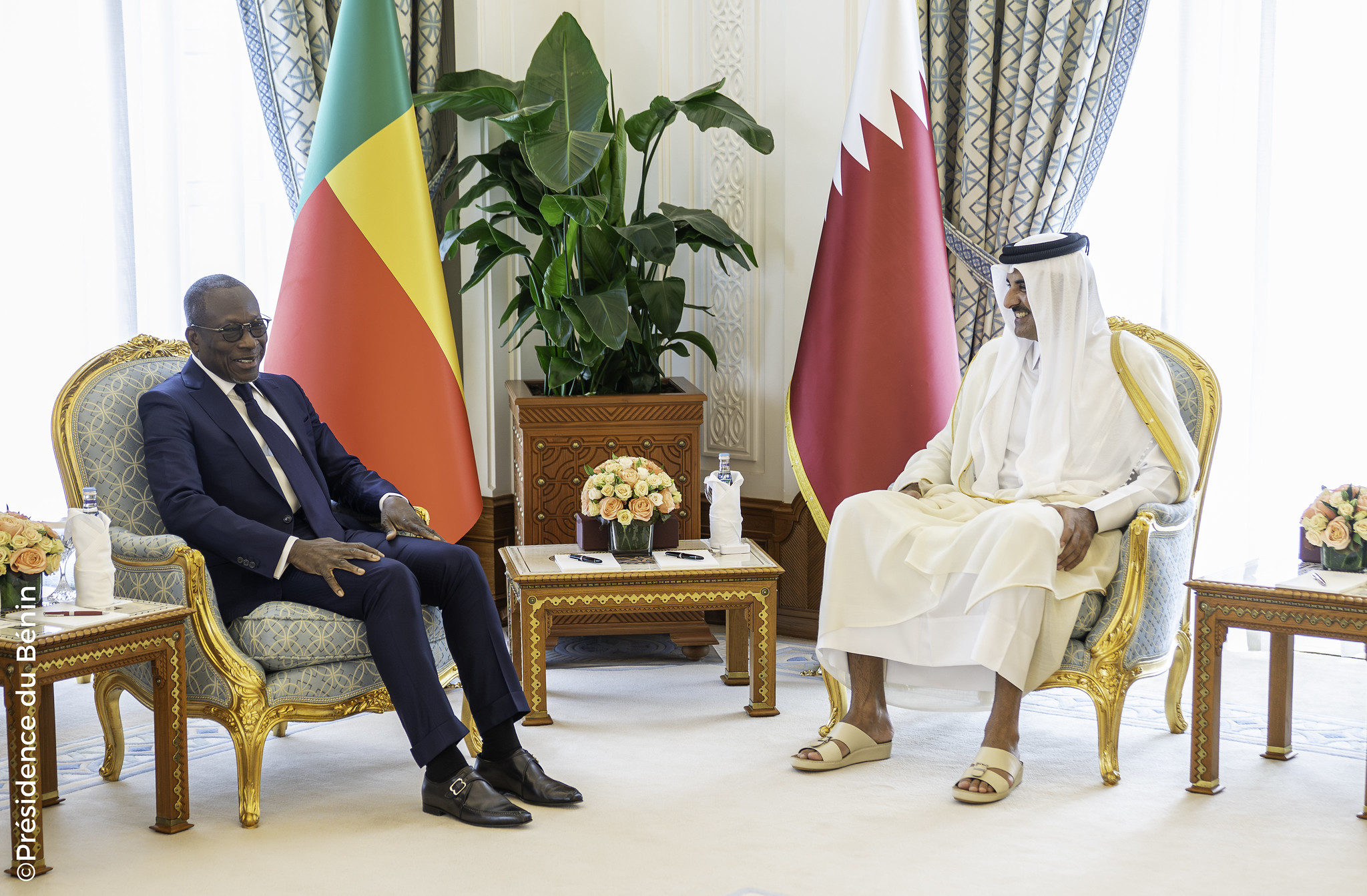 Au Qatar : les sujets évoqués entre Talon et Son Altesse Cheikh Tamim bin Hamad Al Thani