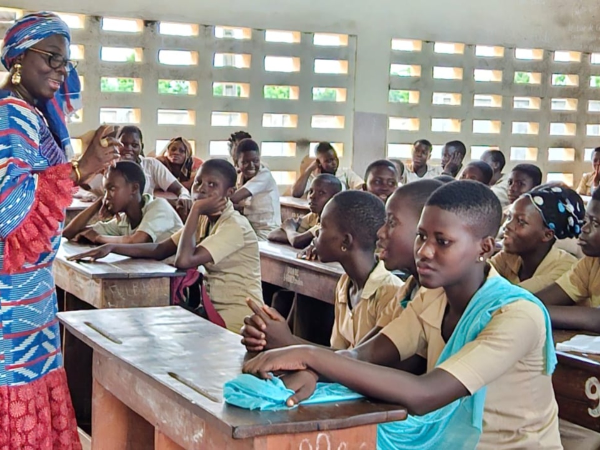 Christhelle Houndonougbo Alioza, en pleine sensibilisation