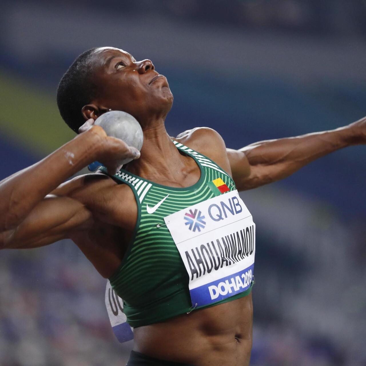 Odile Ahouanwanou, Athlète béninoise