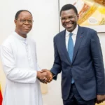 Djogbénou reçoit le Père Nathanaël Soèdé, Aumônier national des cadres et personnalités politiques