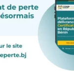 Bénin : le certificat de perte désormais accessible en ligne