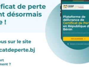 Bénin : le certificat de perte désormais accessible en ligne