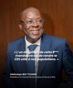 Bio Tchané à cœur ouvert : « rendre le CES toujours plus utile à nos populations »