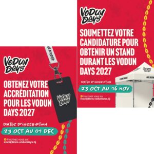 Vodun Days 2027 : les inscriptions ouvertes, ce qu’il faut faire